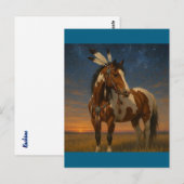 Amerikanische Paint Horse Postcard - Kachine Postkarte (Vorne/Hinten)