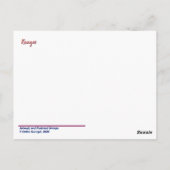 Amerikanische Paint Horse Postcard - Kangee Postkarte (Rückseite)