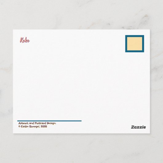 Amerikanische Paint Horse Postcard - Koko Postkarte (Rückseite)