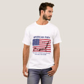 AMERIKANISCHE PAPA stark und mutig Personalisiert T-Shirt (Vorne ganz)