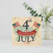 Amerikanische Party Einladungen vom 4. Juli (Stehend Vorderseite)