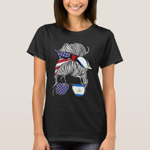 Amerikanische Patriot Flag Girl Nicara T-Shirt