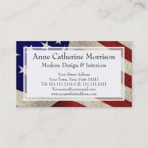 Amerikanische Patriot Vintage Sterne und Streifen Visitenkarte