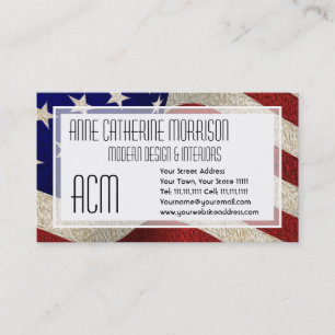 Amerikanische Patriot Vintage Sterne und Streifen Visitenkarte