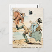 Amerikanische Patrioten stürmten die Briten Postkarte (Vorne/Hinten)