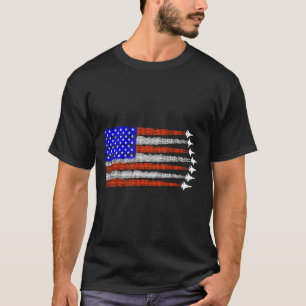 Amerikanische patriotische Kampfjets USA-Flagge 4. T-Shirt