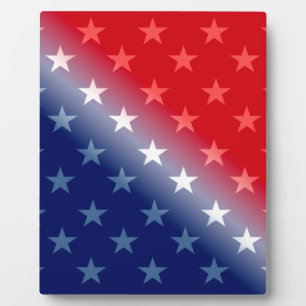 Amerikanische patriotische Rot-Blau Fotoplatte