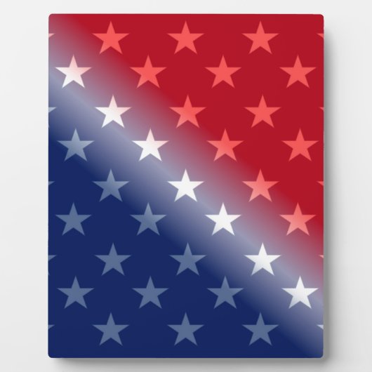 Amerikanische patriotische Rot-Blau Fotoplatte (Vorderseite)