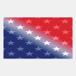 Amerikanische patriotische Rot-Blau Rechteckiger Aufkleber