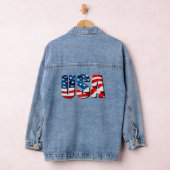 Amerikanische patriotische rote blaue Flagge Jeansjacke (Hangar)