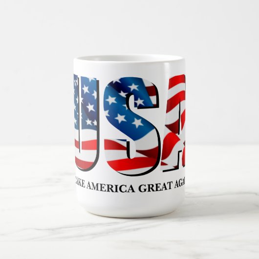 Amerikanische patriotische rote blaue Flagge Kaffeetasse (Mittel)