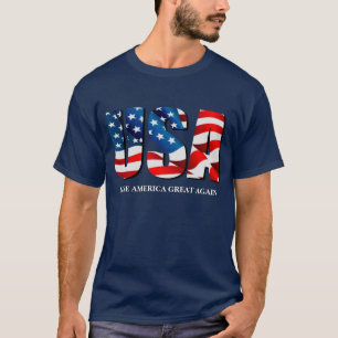 Amerikanische patriotische rote blaue Flagge T-Shirt