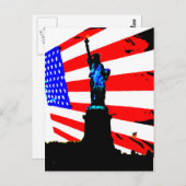 Amerikanische Patriotische Statue der Liberty Amer Postkarte (Vorne/Hinten)
