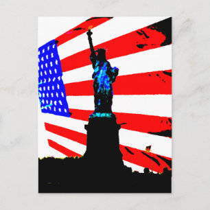 Amerikanische Patriotische Statue der Liberty Amer Postkarte