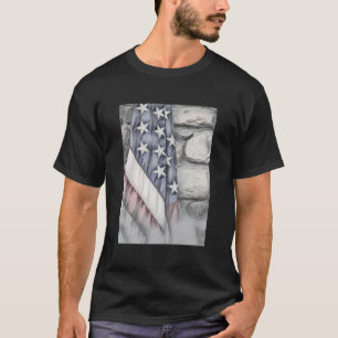 Amerikanische patriotische US-Flagge an der Wand T-Shirt