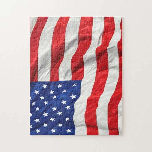 Amerikanische Patriotische US Flagge Puzzle (Vertikal)