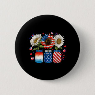 Amerikanische patriotische USA-Flaggen-Gläser mit Button