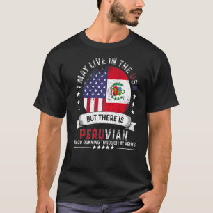 Amerikanische peruanische Zuhause in US Patriot Am T-Shirt