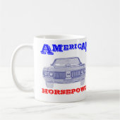 Amerikanische Pferdestärken-Tasse Kaffeetasse (Links)