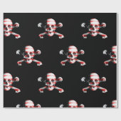 Amerikanische Piratenbrille auf schwarz Geschenkpapier (Flach)