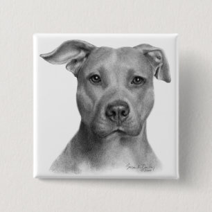 Amerikanische Pitbull Terrier Button