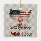 Amerikanische Polnische Wurzeln Keramikornament (Rückseite)