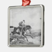 Amerikanische Pony Express Ornament Aus Metall (Links)