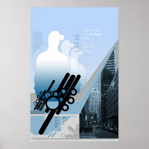 Amerikanische Pop-Kultur-Identitäts-Krise Poster
