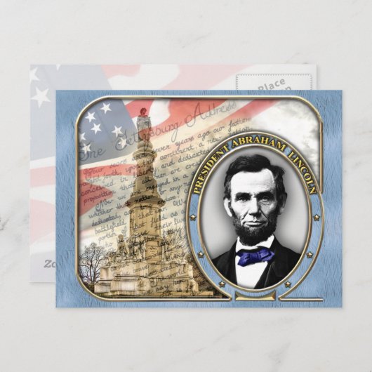 Amerikanische Postkarte für den Zivilen Krieg (Vorne/Hinten)