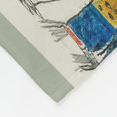 Amerikanische Pow Wow Tänzer Fleecedecke (Ecke)