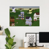 Amerikanische primitive Landschaft Poster (Heimbüro)