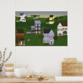 Amerikanische primitive Landschaft Poster (Küche)