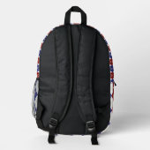 Amerikanische Raute Bedruckter Rucksack (Rückseite)