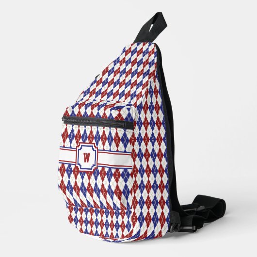 Amerikanische Raute Crossbody Bag (Rechte Ecke)