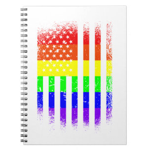 amerikanische Regenbogenflagge LGBT Notizblock