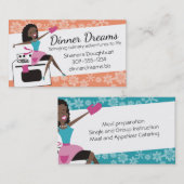 Amerikanische Retro-Hausfrau Kochen Backen Visitenkarte (Vorne/Hinten)
