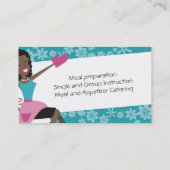 Amerikanische Retro-Hausfrau Kochen Backen Visitenkarte (Rückseite)