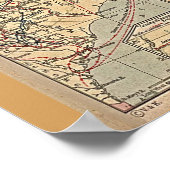 Amerikanische Revolution Kolonien Karte Poster (Ecke)