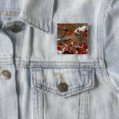 Amerikanische Robin in Black Hawthorn Button (Beispiel)