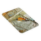 Amerikanische Robin Jagd auf Abstrakten Impression Magnet (Rechte Seite)