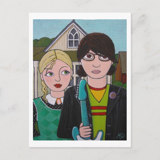 Amerikanische Rocker Postkarte (Vorderseite)