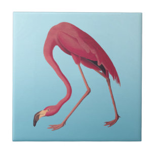 Amerikanische Rosa Flamingo Vintage Kunst Fliese