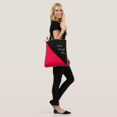 Amerikanische Rose und Schwarz Tasche (Am Model)