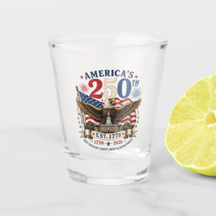 Amerikanische Rot-Weiß-Blau-Streifen-Sterne-Flagge Schnapsglas