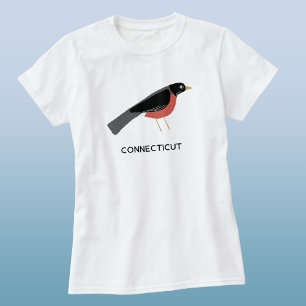 Amerikanische Rotdrossel-Kunst Connecticut Benutze T-Shirt