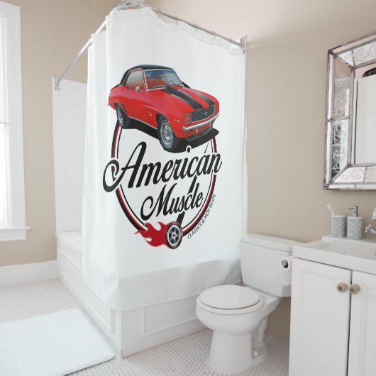 Amerikanische Rote Muskeln Duschvorhang (Beispiel)