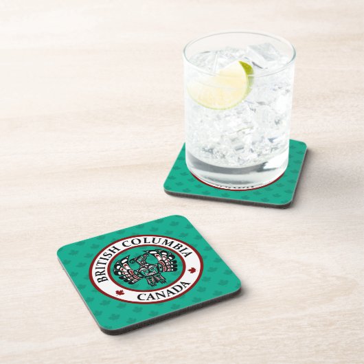 Amerikanische Rote Schwarz-weiße Kunst Thunderbird Getränkeuntersetzer (Rechte Seite)