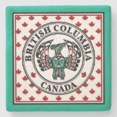 Amerikanische Rote Schwarze Kunst Thunderbird Steinuntersetzer (Vorderseite)