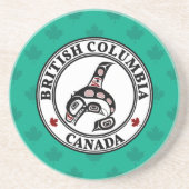 Amerikanische Rotschwarz-Grafik-Killer-Whale-Coa Getränkeuntersetzer (Vorne)