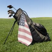 Amerikanische Rustikale amerikanische Flagge Golfhandtuch (Gras)